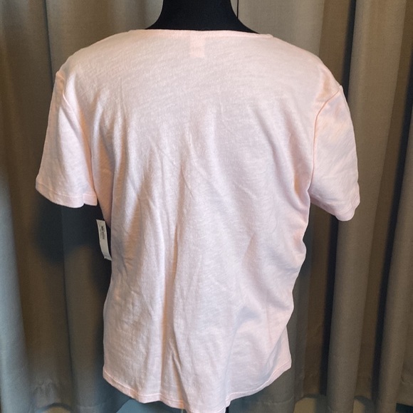 Old Navy Women’s Faux Wrap Pink Short Sleeve Top sz L NWT - Picture 7 of 8